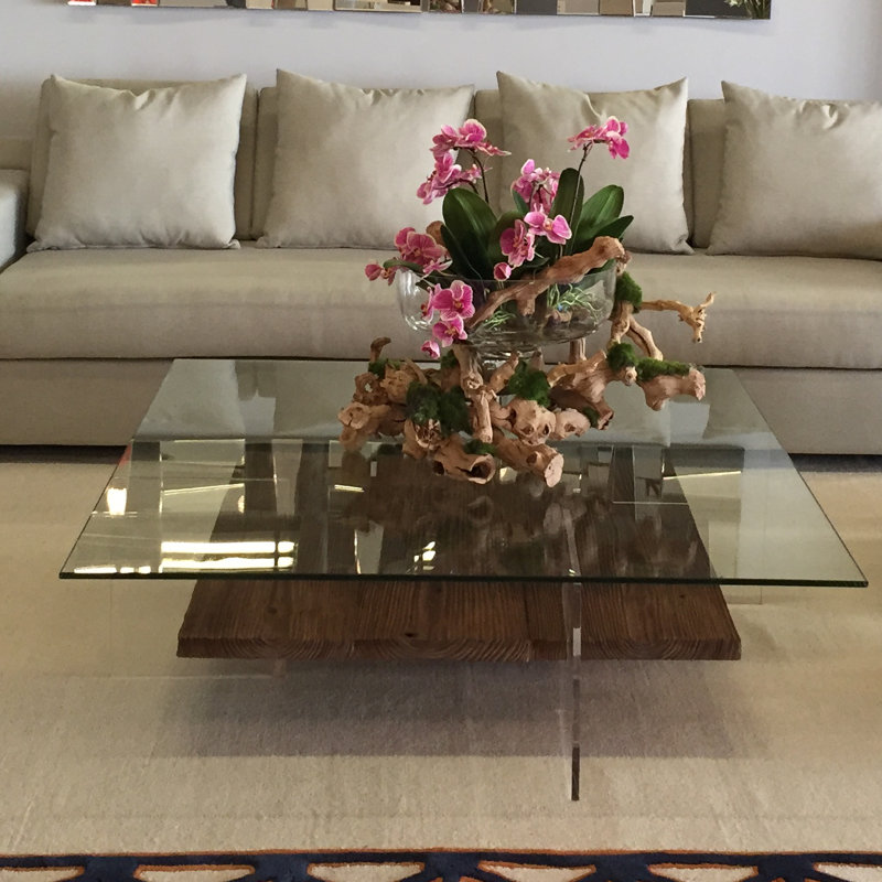 Ruby Glass Top Coffee Table